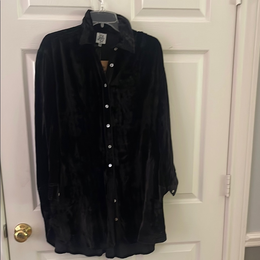 Ivy Jane Black Velvet Shirt.